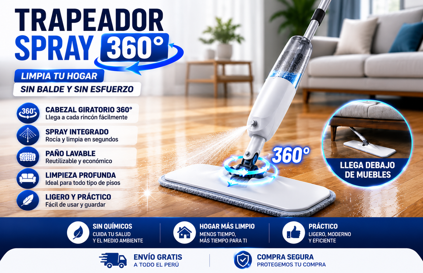 TRAPEADOR CON SPRAY 360